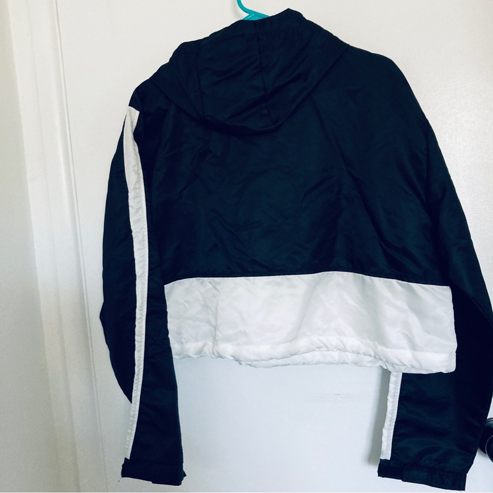 Dolls Kill Color Block Cropped Rain Coat - Picture 2 of 3